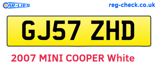 GJ57ZHD are the vehicle registration plates.