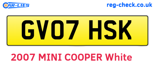 GV07HSK are the vehicle registration plates.