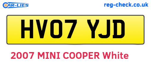 HV07YJD are the vehicle registration plates.