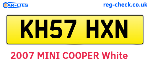 KH57HXN are the vehicle registration plates.