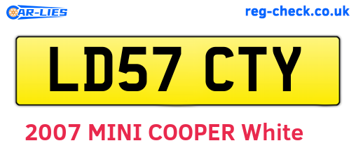 LD57CTY are the vehicle registration plates.