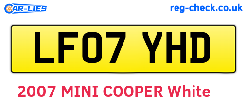 LF07YHD are the vehicle registration plates.