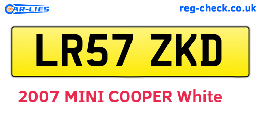 LR57ZKD are the vehicle registration plates.