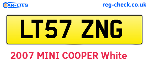 LT57ZNG are the vehicle registration plates.