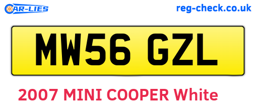 MW56GZL are the vehicle registration plates.