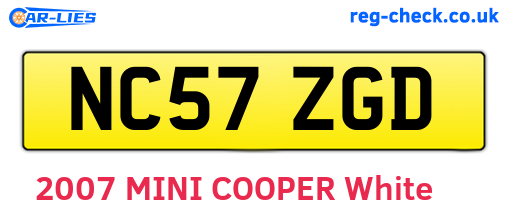 NC57ZGD are the vehicle registration plates.