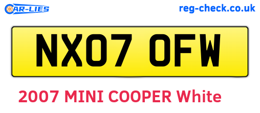 NX07OFW are the vehicle registration plates.