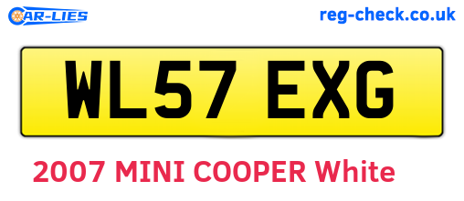 WL57EXG are the vehicle registration plates.