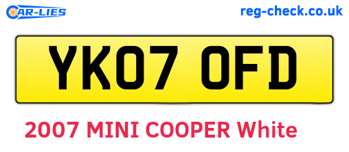 YK07OFD are the vehicle registration plates.