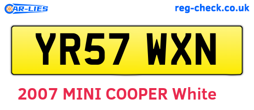 YR57WXN are the vehicle registration plates.