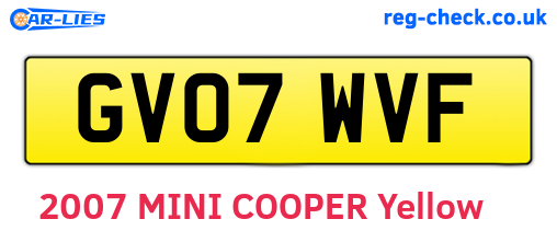 GV07WVF are the vehicle registration plates.