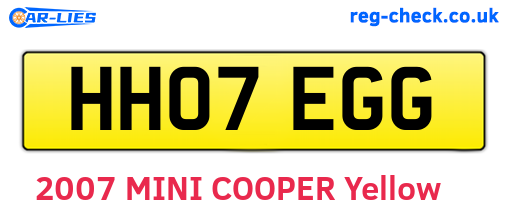 HH07EGG are the vehicle registration plates.