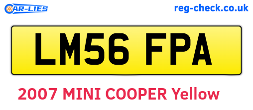 LM56FPA are the vehicle registration plates.
