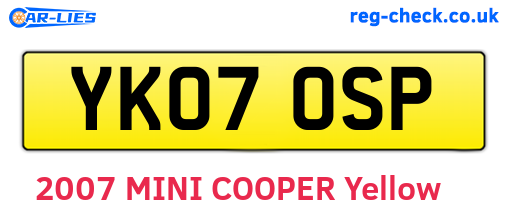 YK07OSP are the vehicle registration plates.