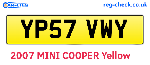 YP57VWY are the vehicle registration plates.