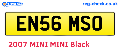 EN56MSO are the vehicle registration plates.