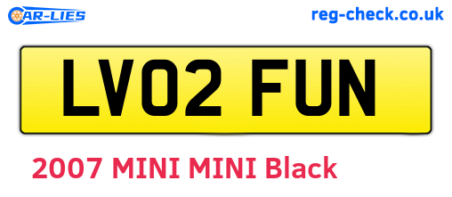 LV02FUN are the vehicle registration plates.