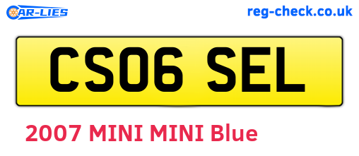 CS06SEL are the vehicle registration plates.