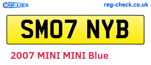 SM07NYB are the vehicle registration plates.