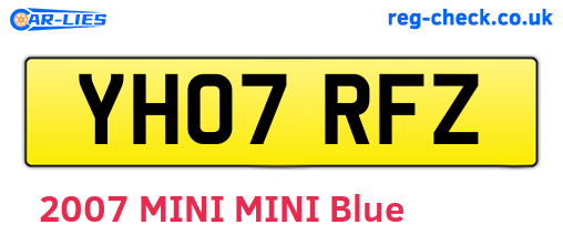 YH07RFZ are the vehicle registration plates.