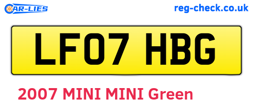LF07HBG are the vehicle registration plates.