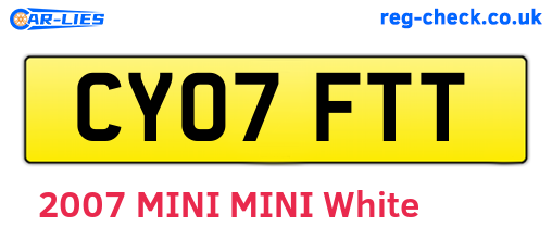 CY07FTT are the vehicle registration plates.