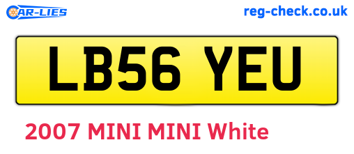 LB56YEU are the vehicle registration plates.