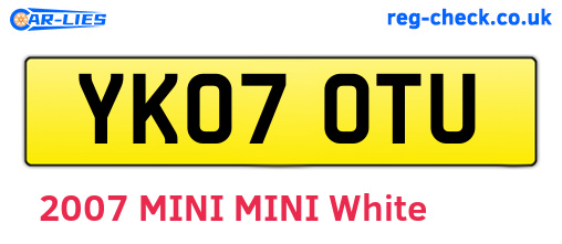 YK07OTU are the vehicle registration plates.
