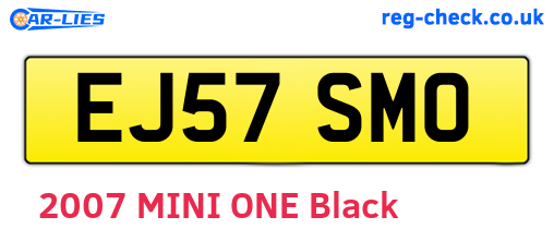 EJ57SMO are the vehicle registration plates.