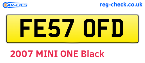 FE57OFD are the vehicle registration plates.