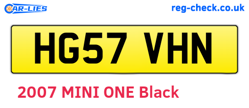 HG57VHN are the vehicle registration plates.