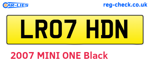 LR07HDN are the vehicle registration plates.