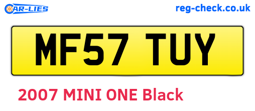MF57TUY are the vehicle registration plates.