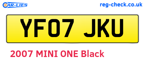 YF07JKU are the vehicle registration plates.