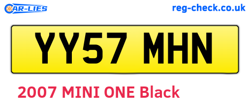 YY57MHN are the vehicle registration plates.
