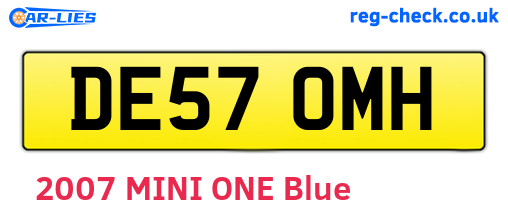 DE57OMH are the vehicle registration plates.