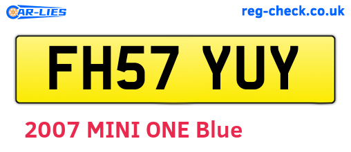 FH57YUY are the vehicle registration plates.