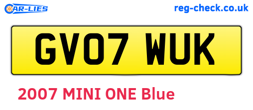 GV07WUK are the vehicle registration plates.