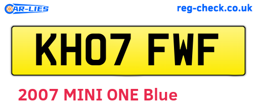 KH07FWF are the vehicle registration plates.