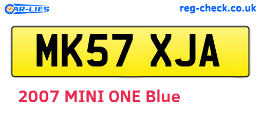 MK57XJA are the vehicle registration plates.