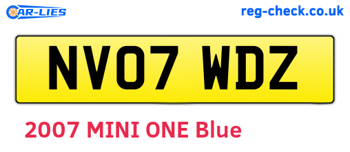 NV07WDZ are the vehicle registration plates.