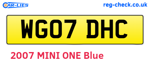 WG07DHC are the vehicle registration plates.