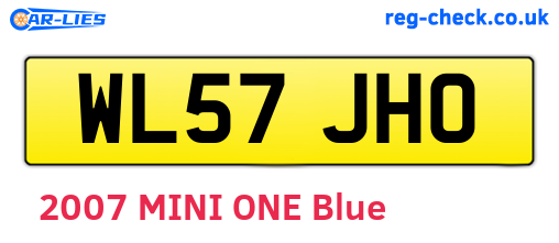 WL57JHO are the vehicle registration plates.