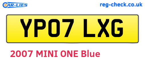 YP07LXG are the vehicle registration plates.