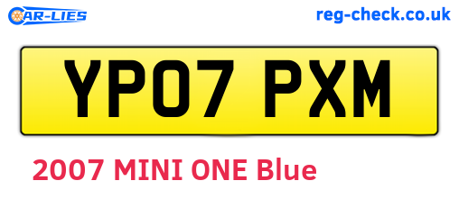 YP07PXM are the vehicle registration plates.