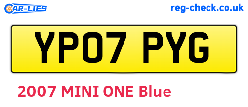YP07PYG are the vehicle registration plates.