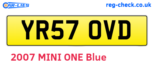 YR57OVD are the vehicle registration plates.