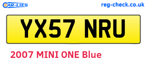 YX57NRU are the vehicle registration plates.