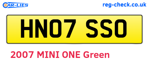 HN07SSO are the vehicle registration plates.