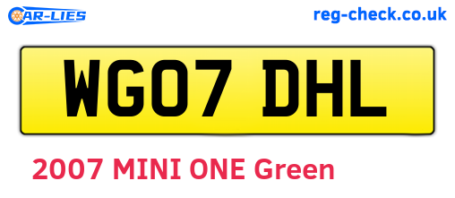 WG07DHL are the vehicle registration plates.